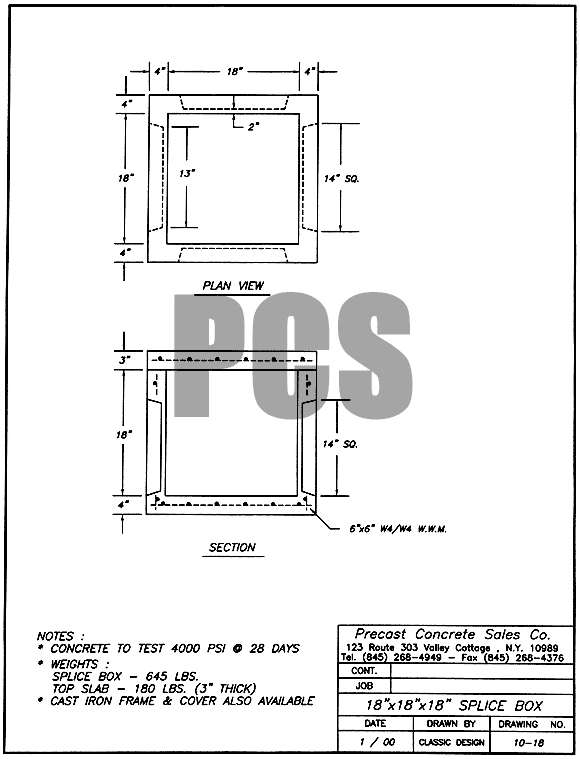 18 in. x 18 in. x 18 in. Splice Box