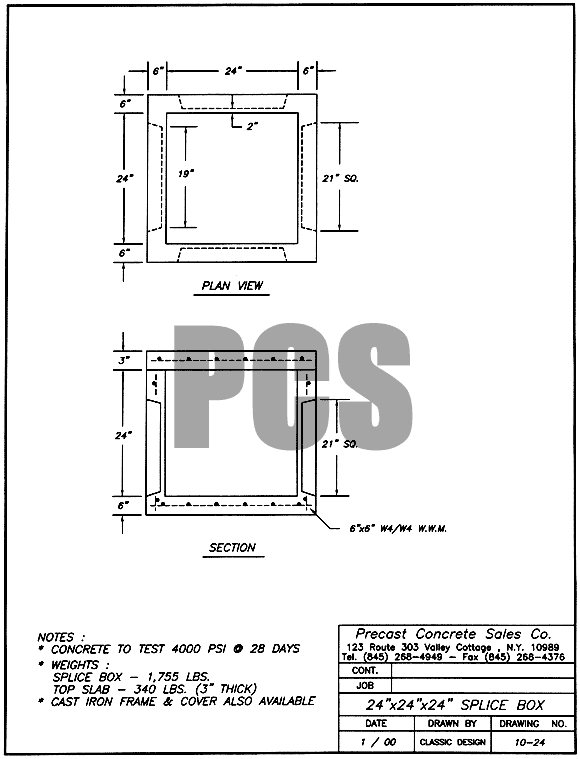 24 in. x 24 in. x 24 in. Splice Box