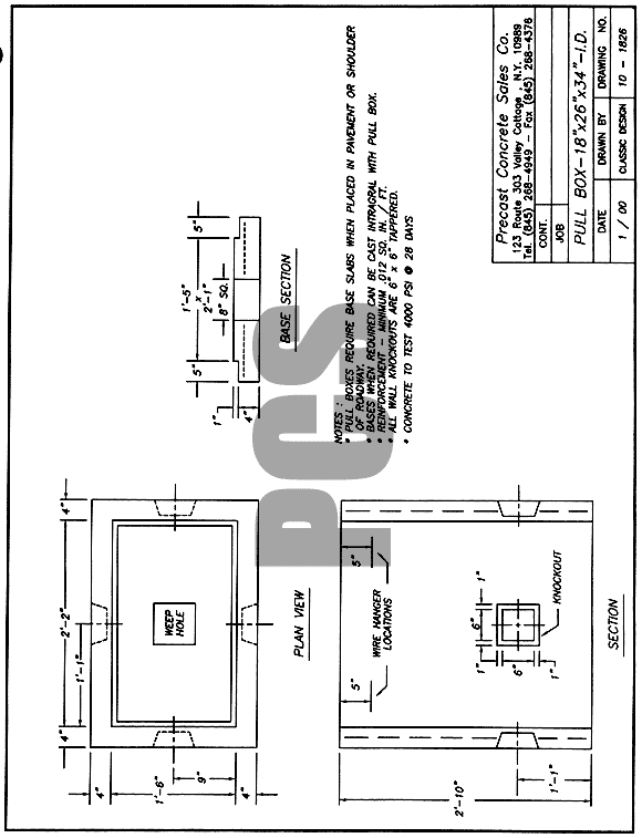 Pull Box - 18 in. x 26 in. x 34 in. - I.D.