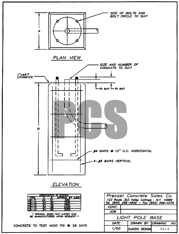 Light Pole Base