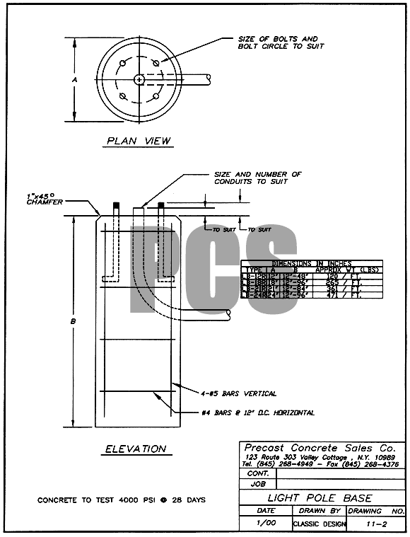 Light Pole Base