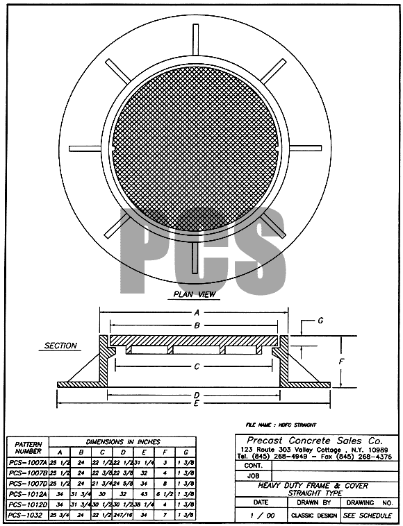Heavy Duty Frame & Cover Straight Type