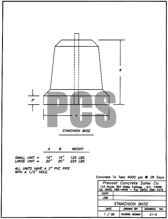 Stanchion Base