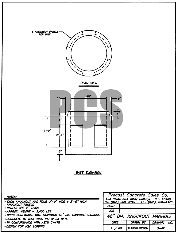 48 in. Dia. Knockout Manhole